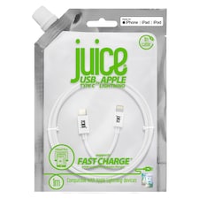 Juice USB C to Apple Lightning USB iPhone Charger Cable 1M White