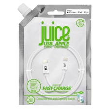 Juice USB C to Apple Lightning USB iPhone Charger Cable 2M White