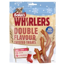 Bakers Whirlers Dog Treats Bacon And Cheese 130G thumbnail 2