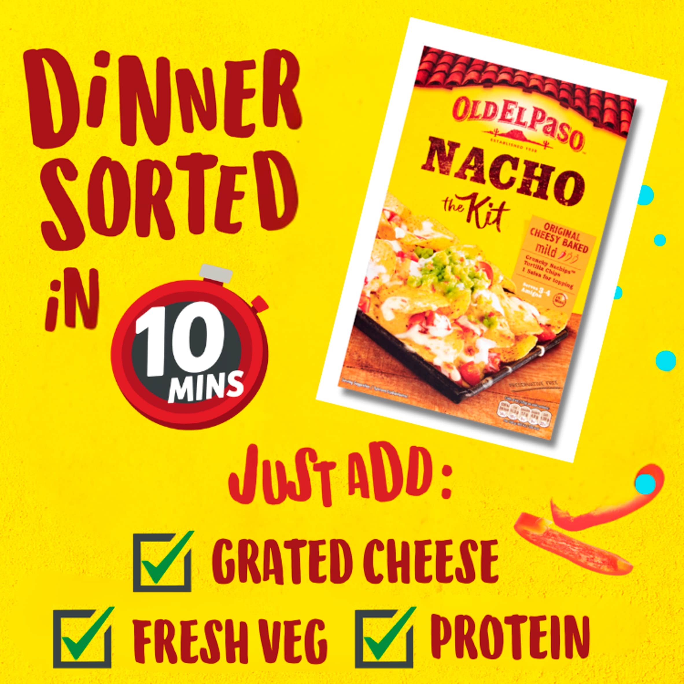 Old El Paso Original Cheesy Baked Nacho Kit 505G thumbnail 2
