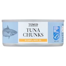 Tesco Tuna Chunks In Sunflower Oil 145G