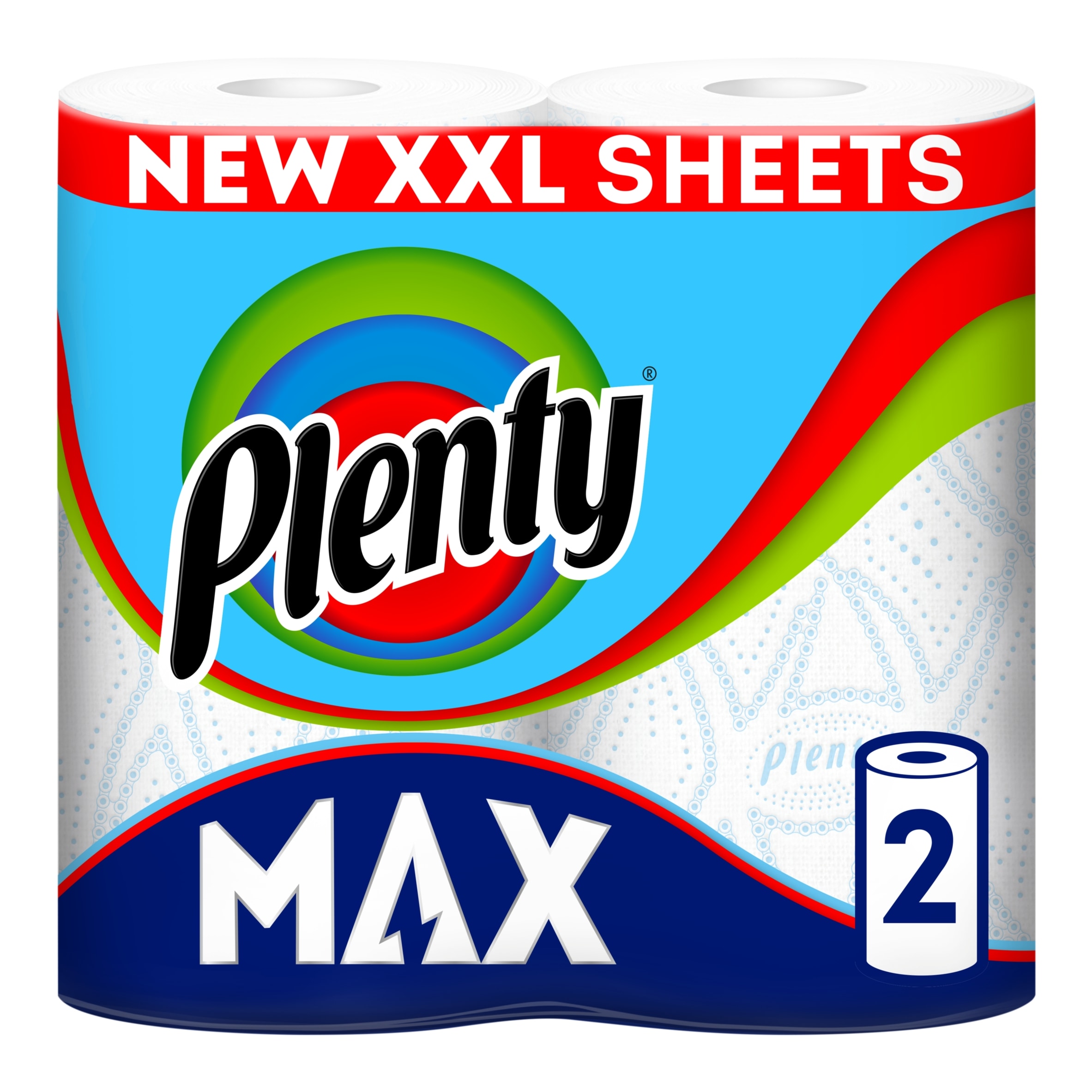 Plenty Max Extra Large Household Towel 140 Sheets 2 Roll