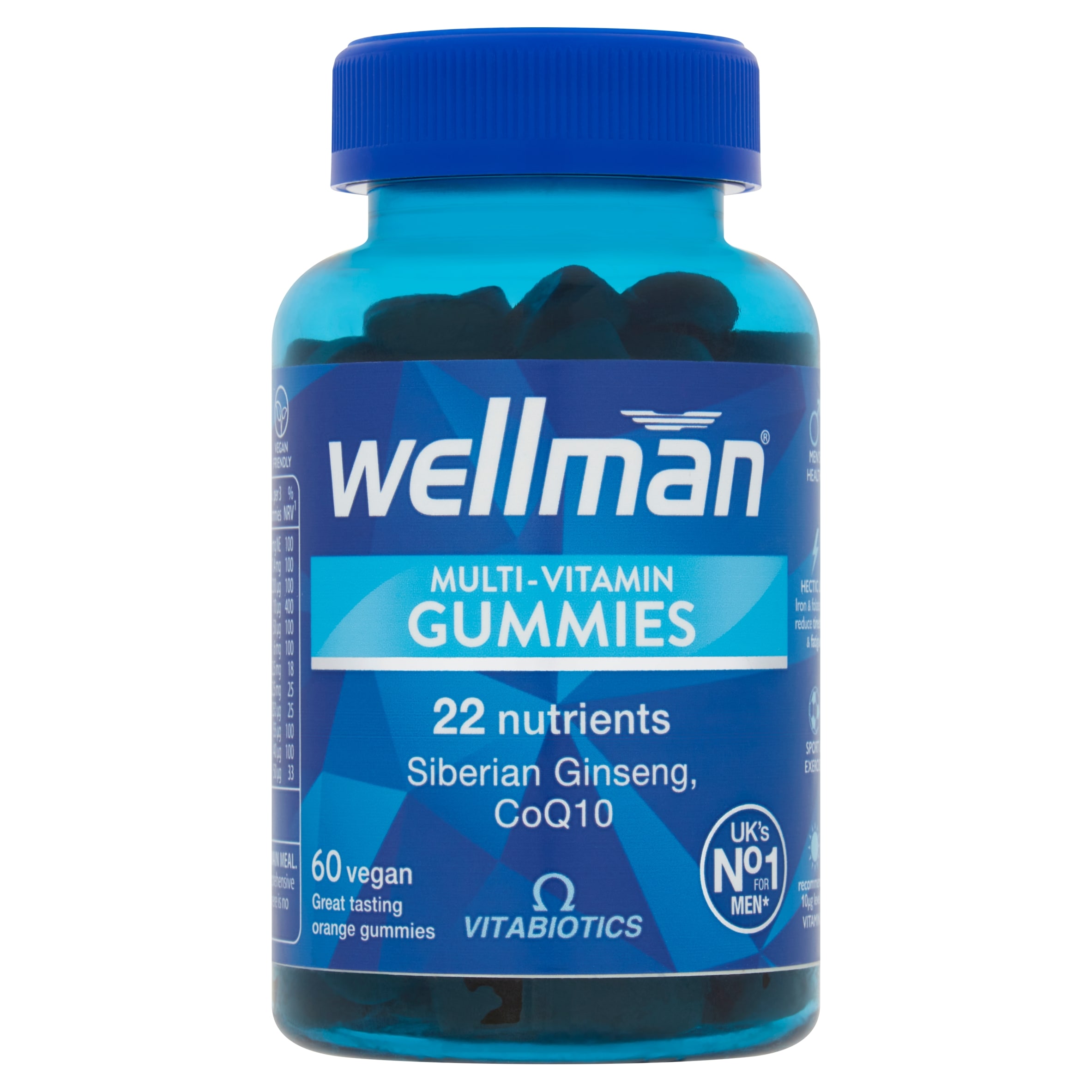 Vitabiotics Wellman Multi-Vitamin Gummies - Orange Flavour 60s
