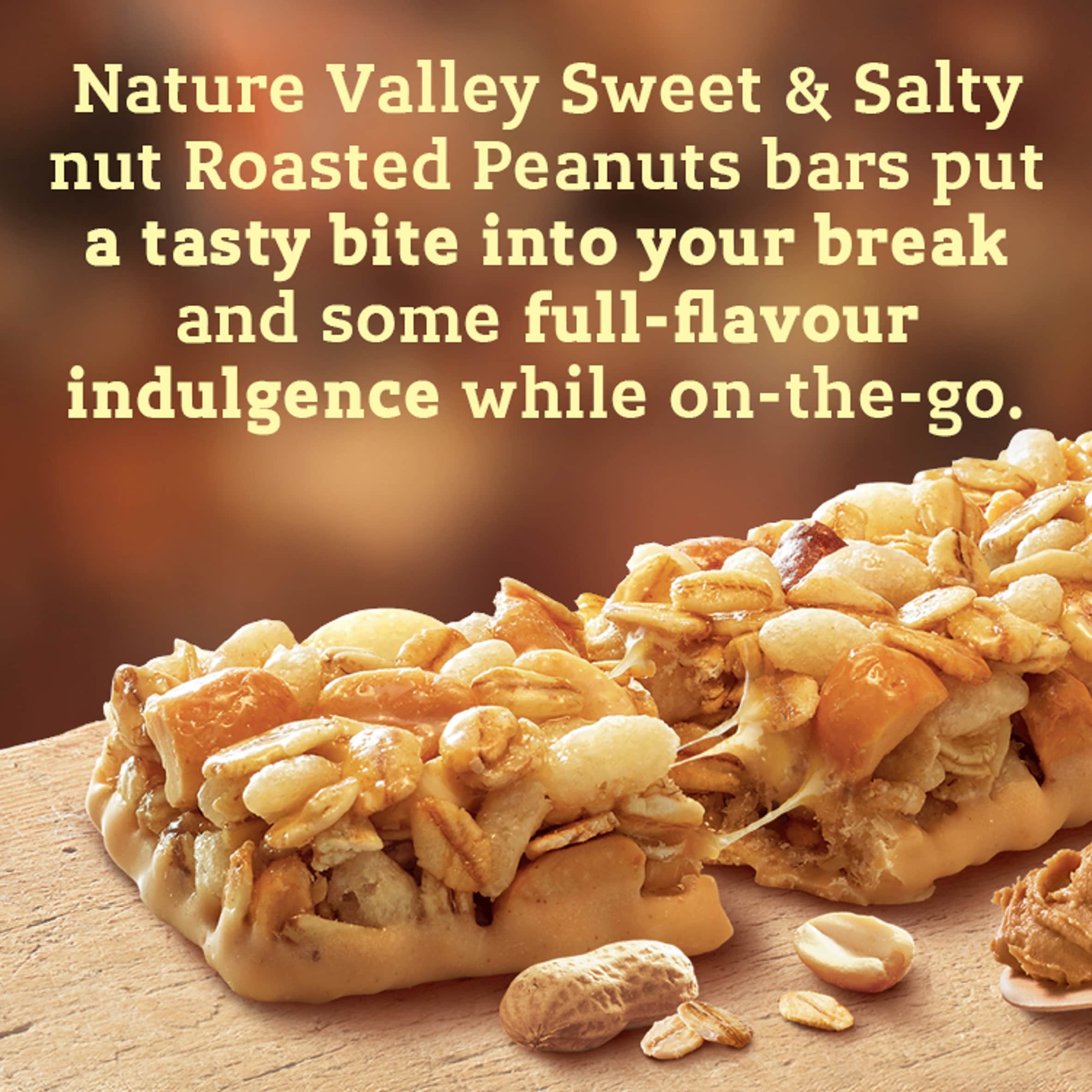 Nature Valley Sweet & Salty Nut Roasted Peanuts Bars 4 x 30g (120g) thumbnail 3