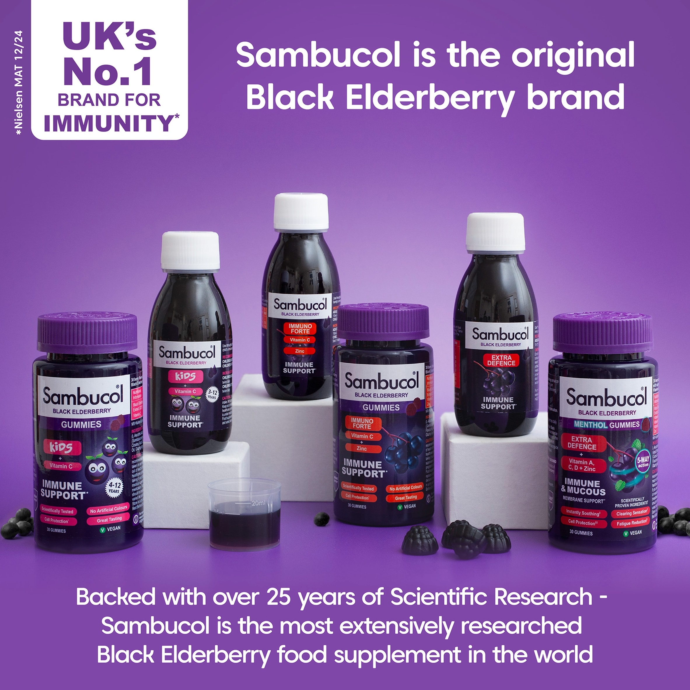 Sambucol Black Elderberry Immuno Forte Gummies - Berry Flavour 30s thumbnail 4