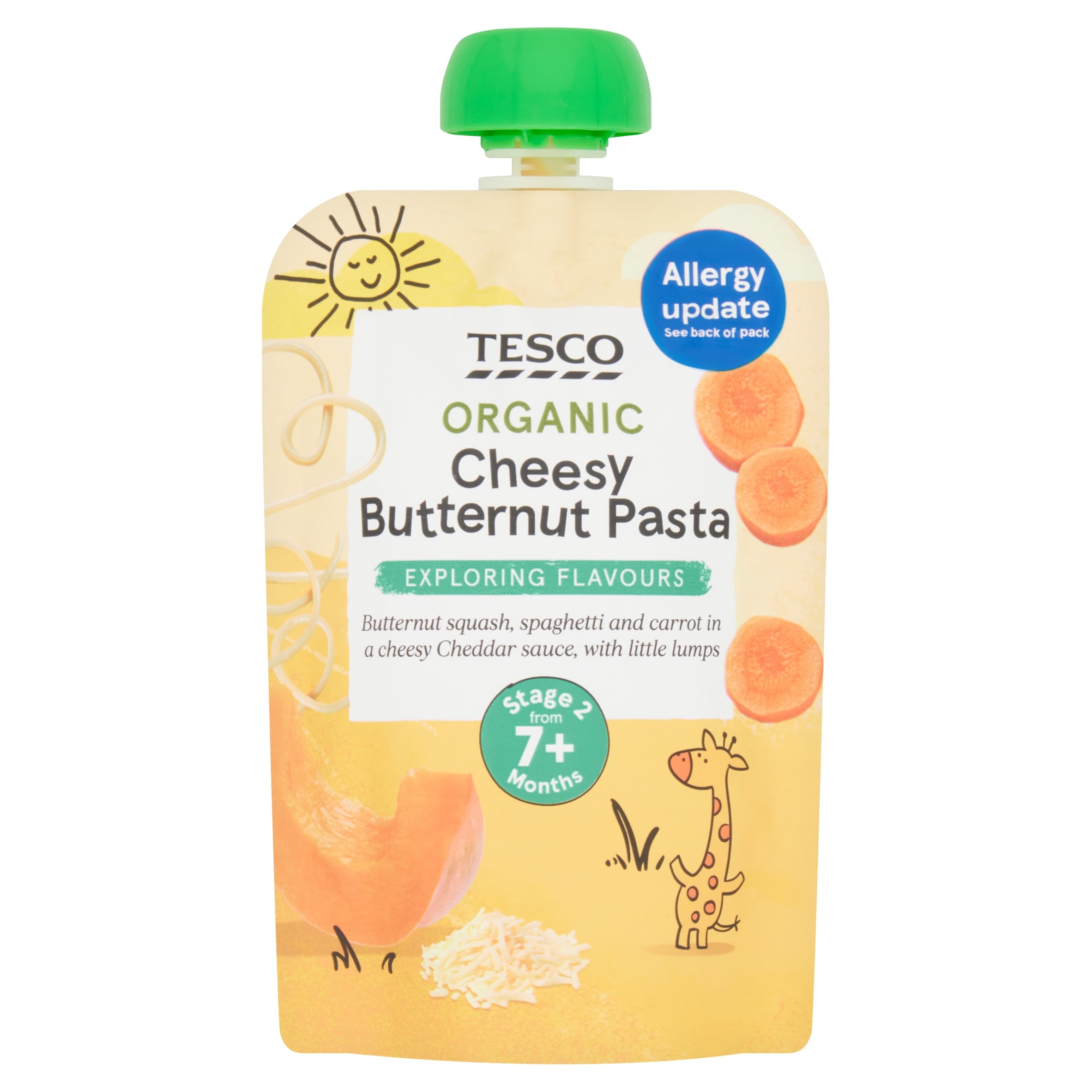 Tesco Cheesy Pasta With Butternut Squash 130G 7 Month
