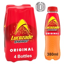 Lucozade Energy Original Fridge Pack 4 X 380Ml