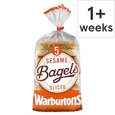 Warburtons Soft & Sliced Sesame Bagels 5 Pack