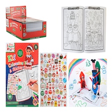 Naughty Elf Christmas Colouring Book & Stickers