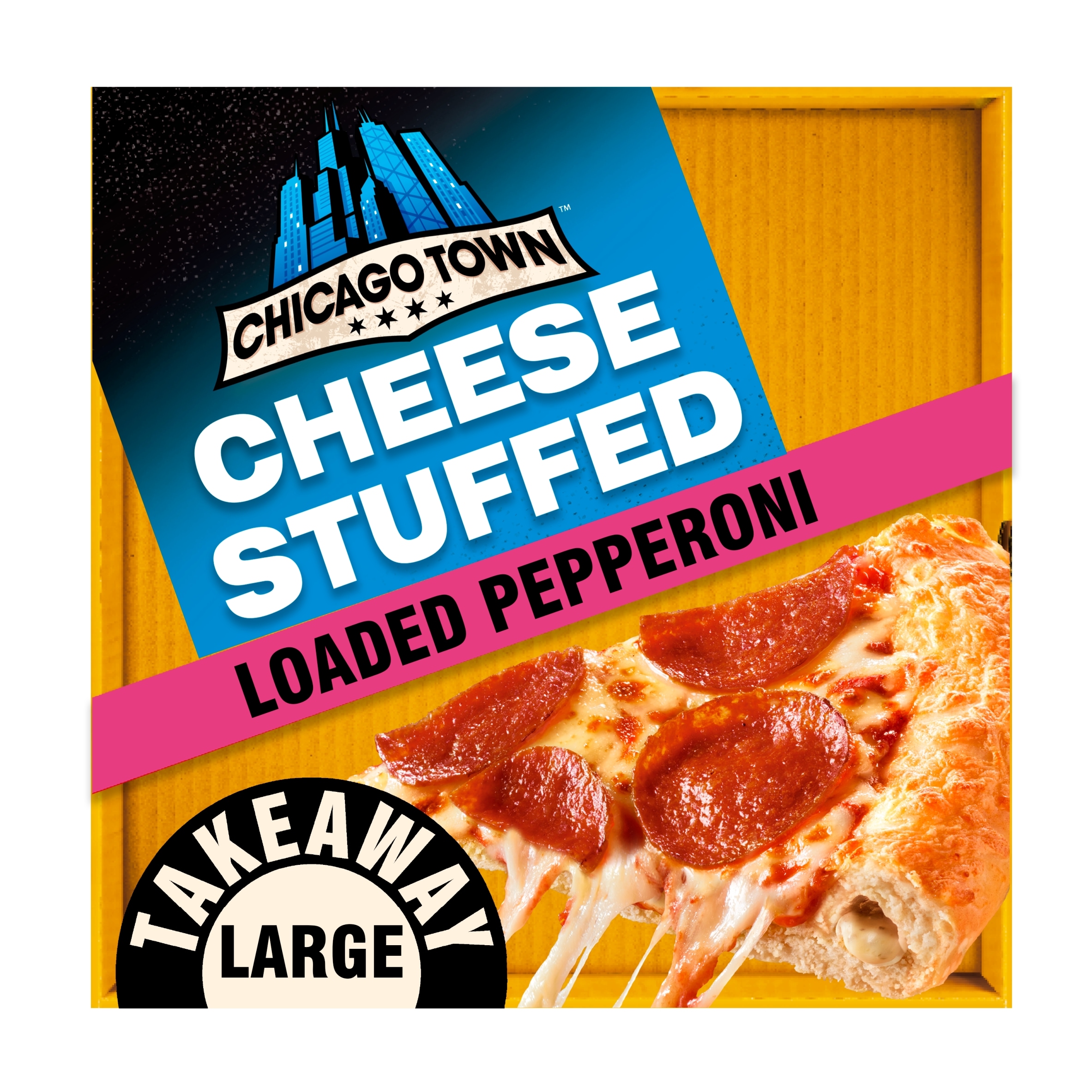 Chicago Town Cheesy Stuffed Crust Pepperoni Pizza 640G thumbnail 2