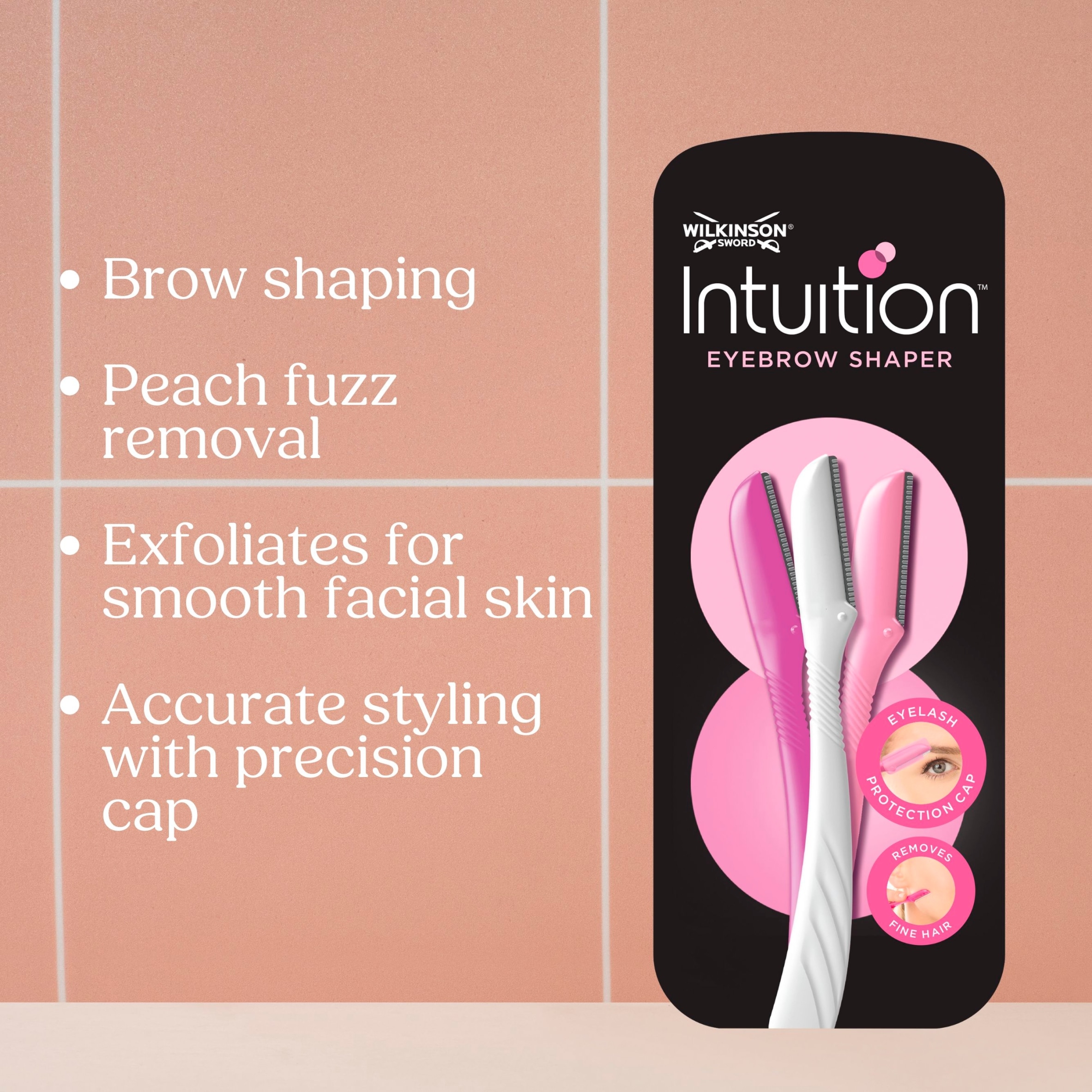 Wilkinson Sword Intuition Eyebrow Shaper Razor, 3 Pack thumbnail 2