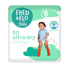 Fred & Flo Ultra Dry Nappies Size 6 30 Pack