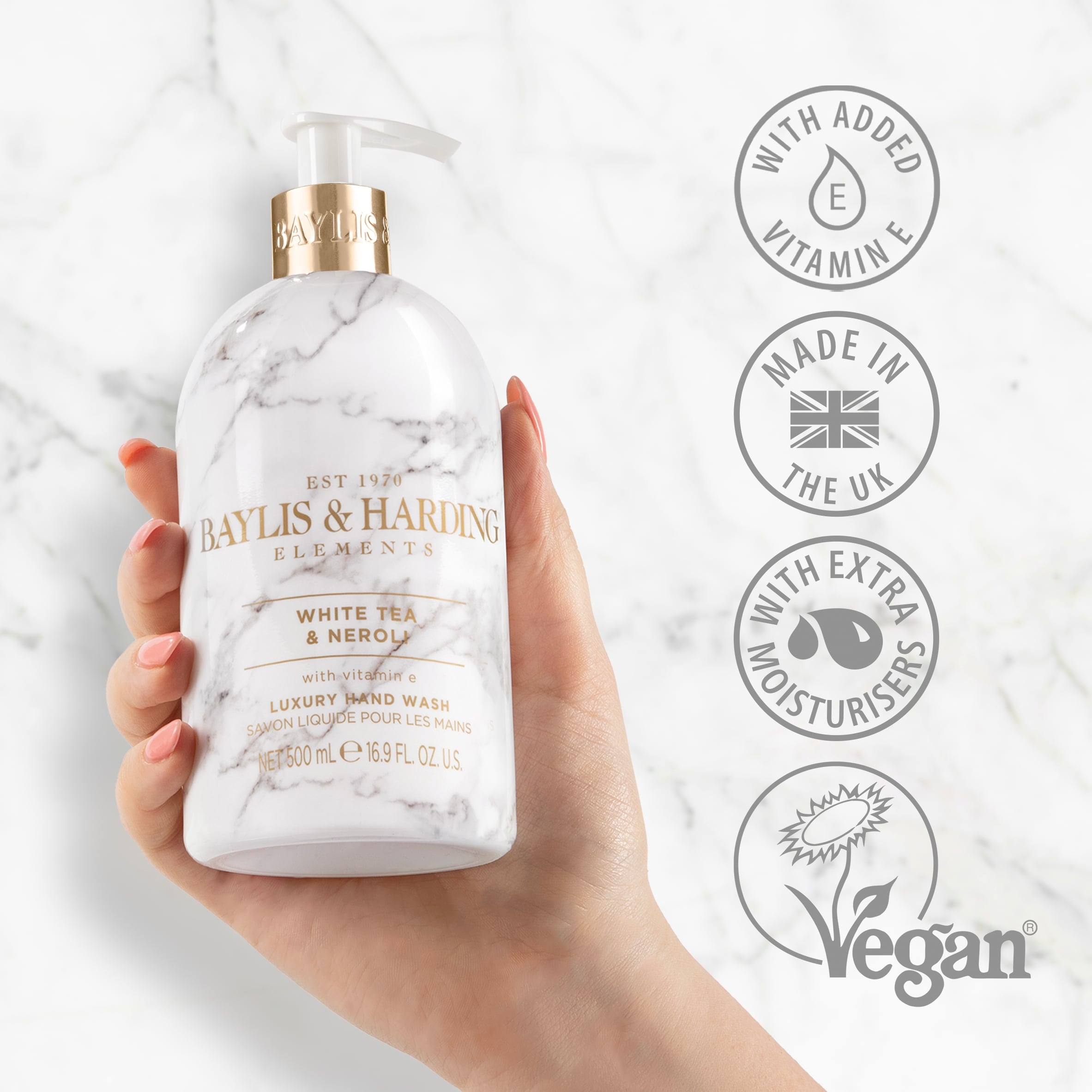 Baylis & Harding White Tea & Neroli Hand Wash 500Ml thumbnail 2