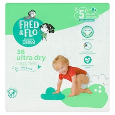 Fred & Flo 36 Ultra Dry Nappies 5+