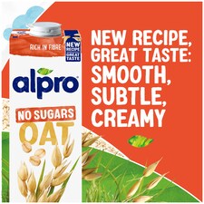 Alpro Oat No Sugar Long Life Dairy Free Drink 1L thumbnail 3