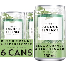 London Essence Orange & Elderflower Tonic Water Cans 6x150ml