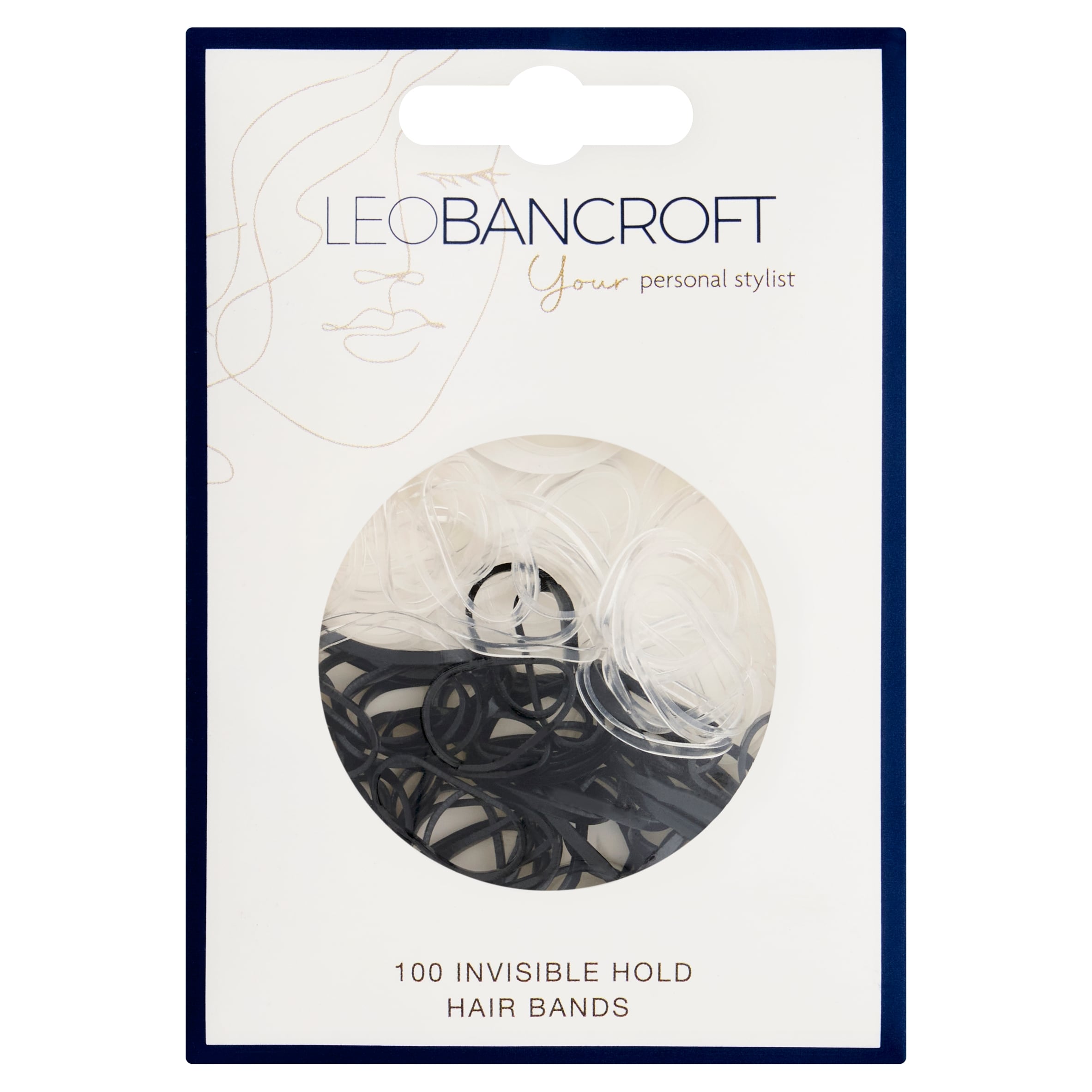 Leo Bancroft Invisible Hold Hair Bands 100 Pack
