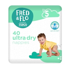 Fred & Flo 40 Ultra Dry Nappies Size 5