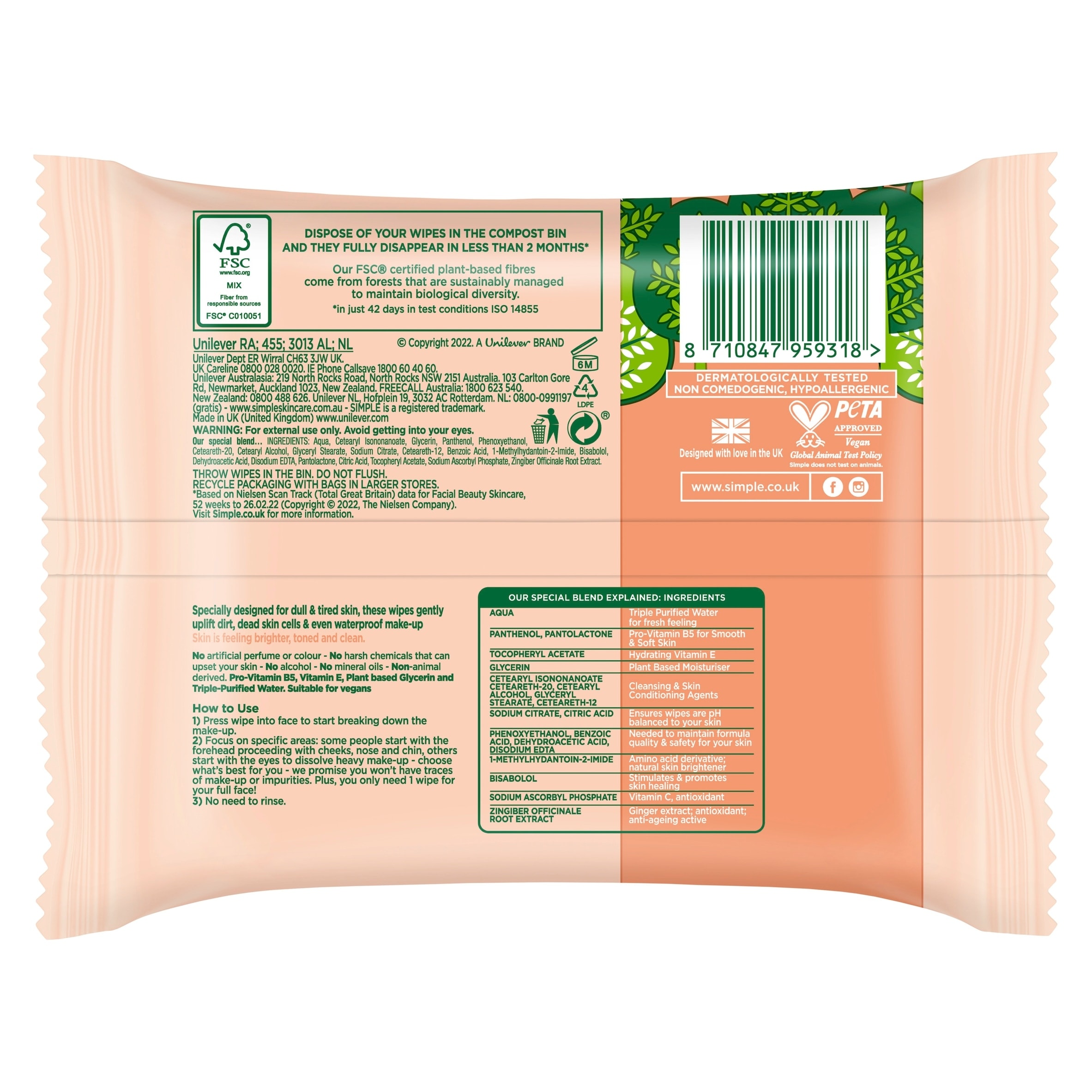 Simple Instant Glow Cleansing Wipes X20 thumbnail 2