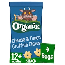 Organix Cheese & Onion Gruffalo Claws 4X15g