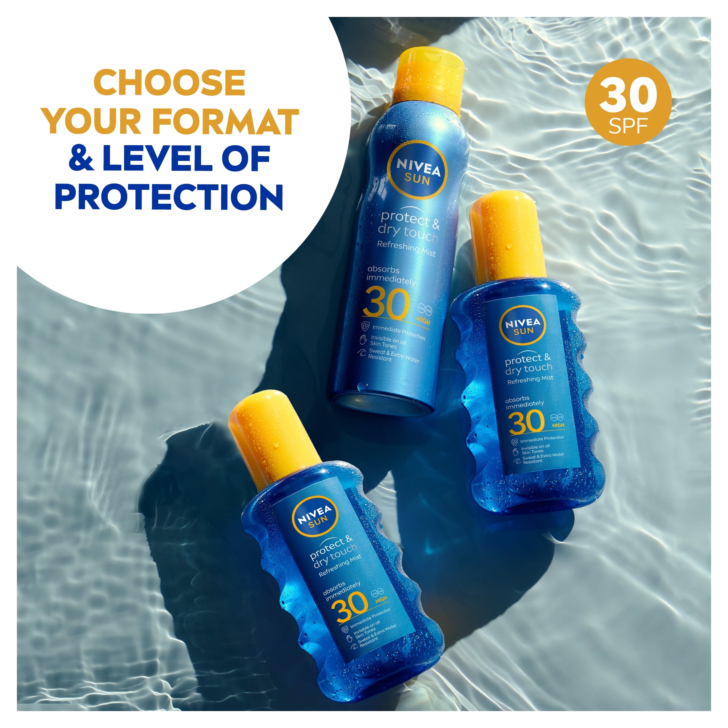 NIVEA SUN Protect & Moisture Sun Cream Spray SPF30 200ml thumbnail 3