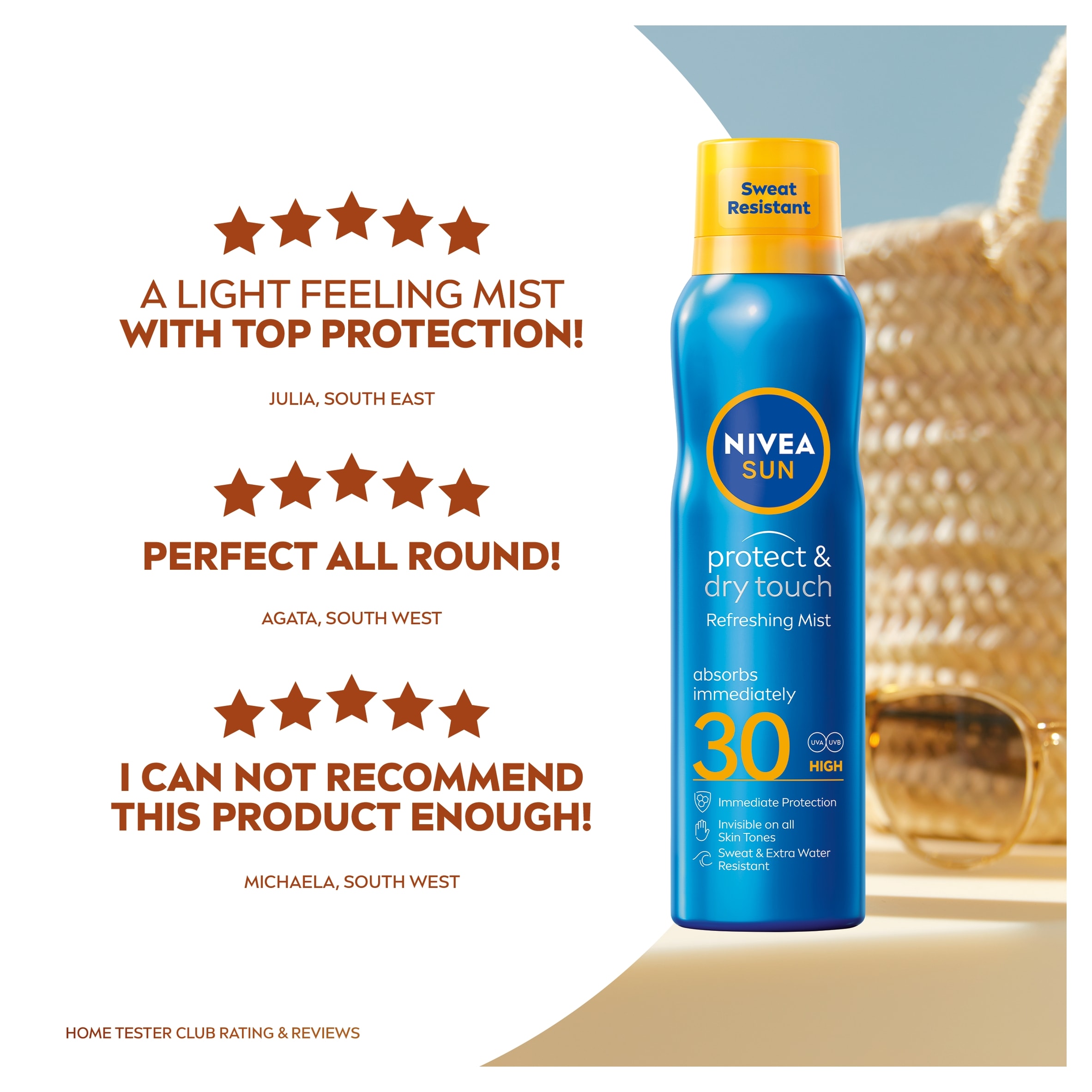 NIVEA SUN Protect & Moisture Sun Cream Spray SPF30 200ml thumbnail 4