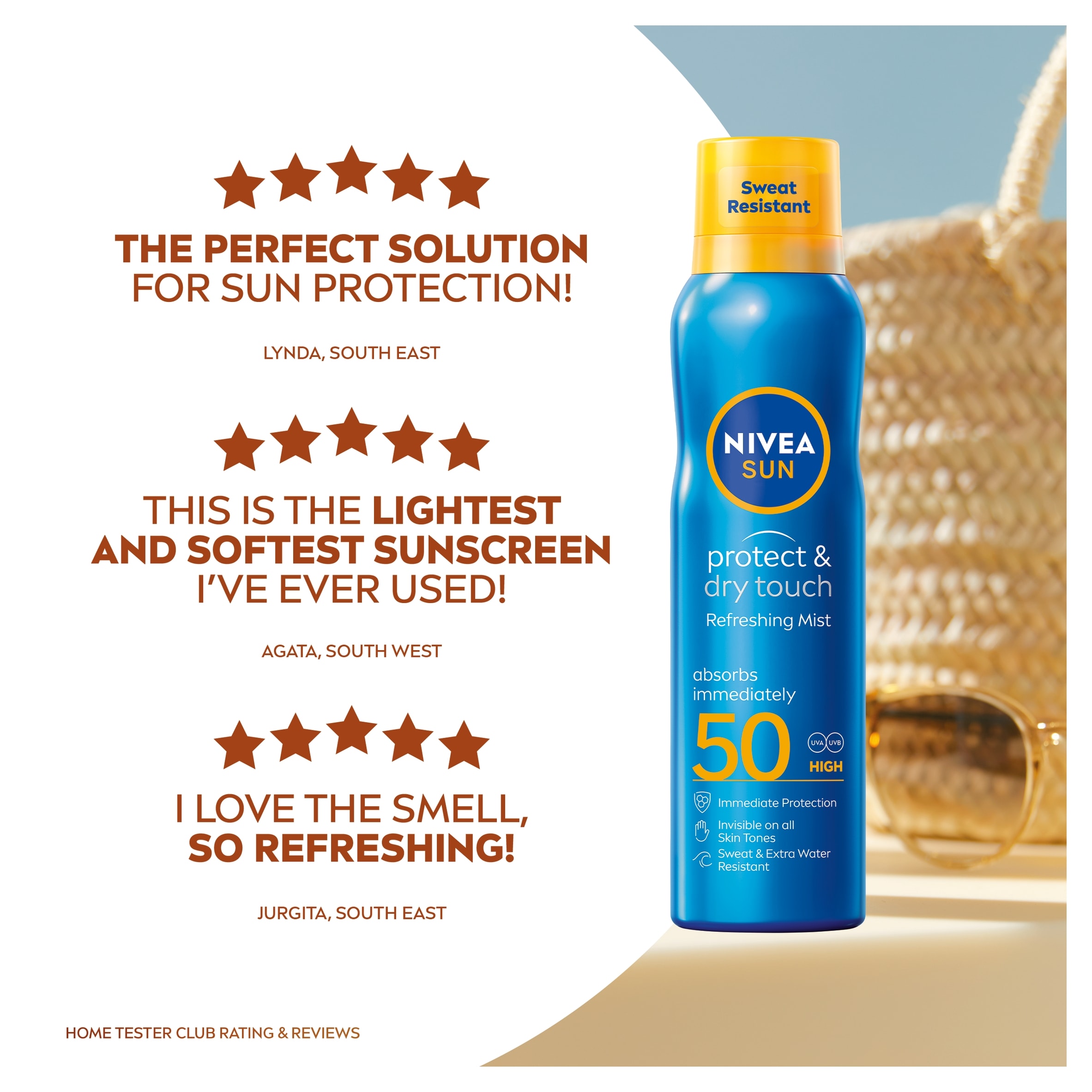 NIVEA SUN Protect & Moisture Sun Cream Spray SPF50+ 200ml thumbnail 5