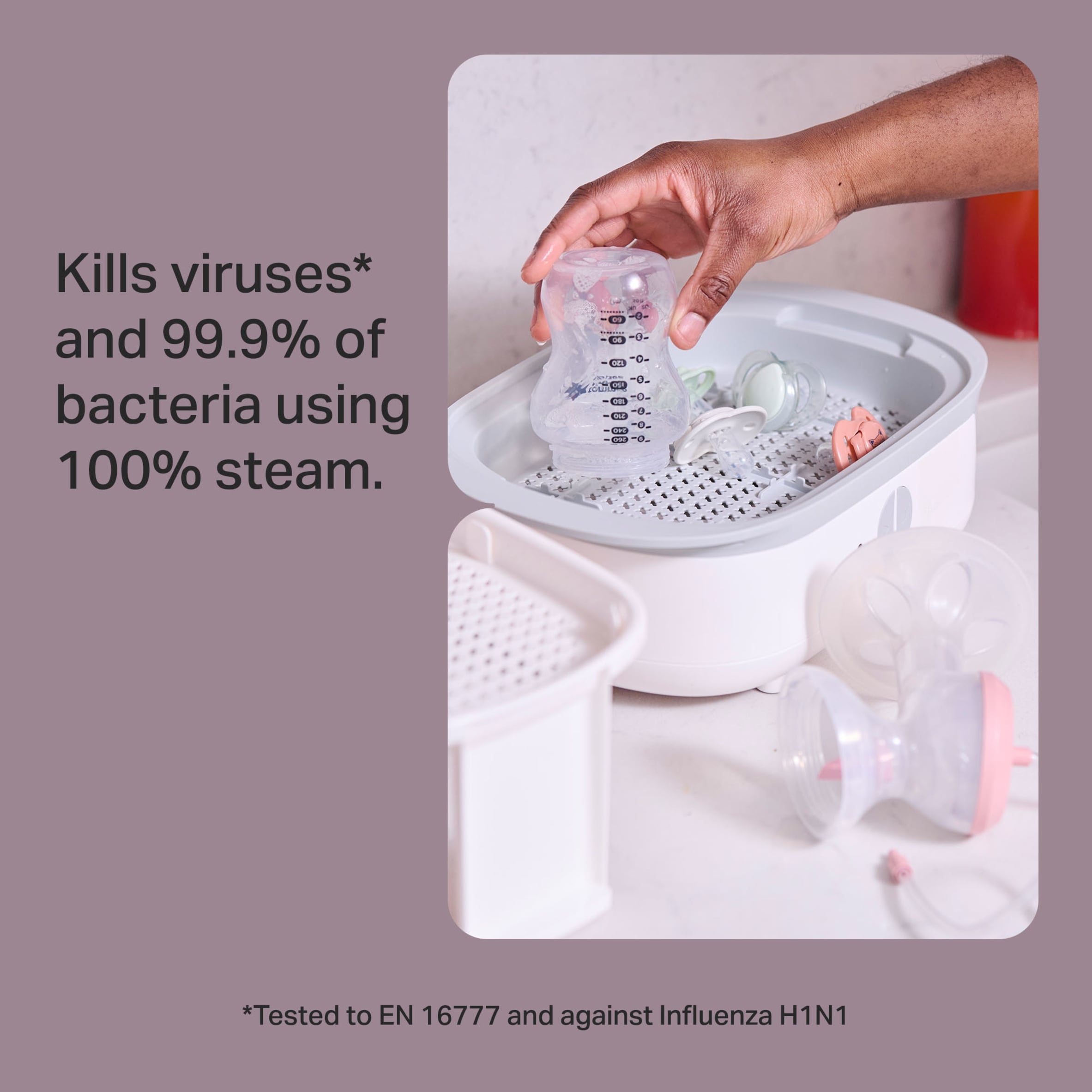 Tommee Tippee Super-Steam Advanced Electric Steriliser White thumbnail 2