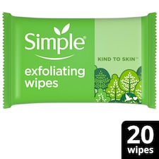 Simple Kind To Skin Exfoliating Wipes 20 Pack