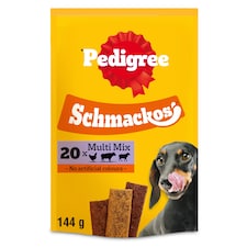 Pedigree Schmackos Adult Dog Treats Meat Multi Mix 144g