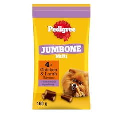Pedigree Jumbone Mini Small Dog Treats Chicken & Lamb 160g