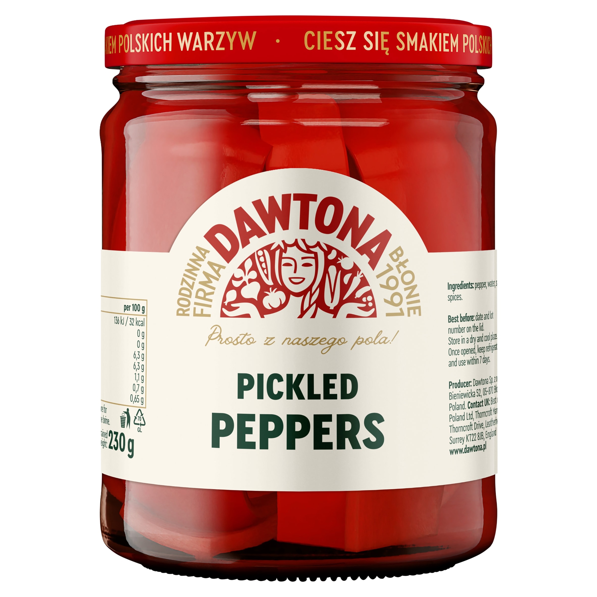 Dawtona Pepper Quarters 500G