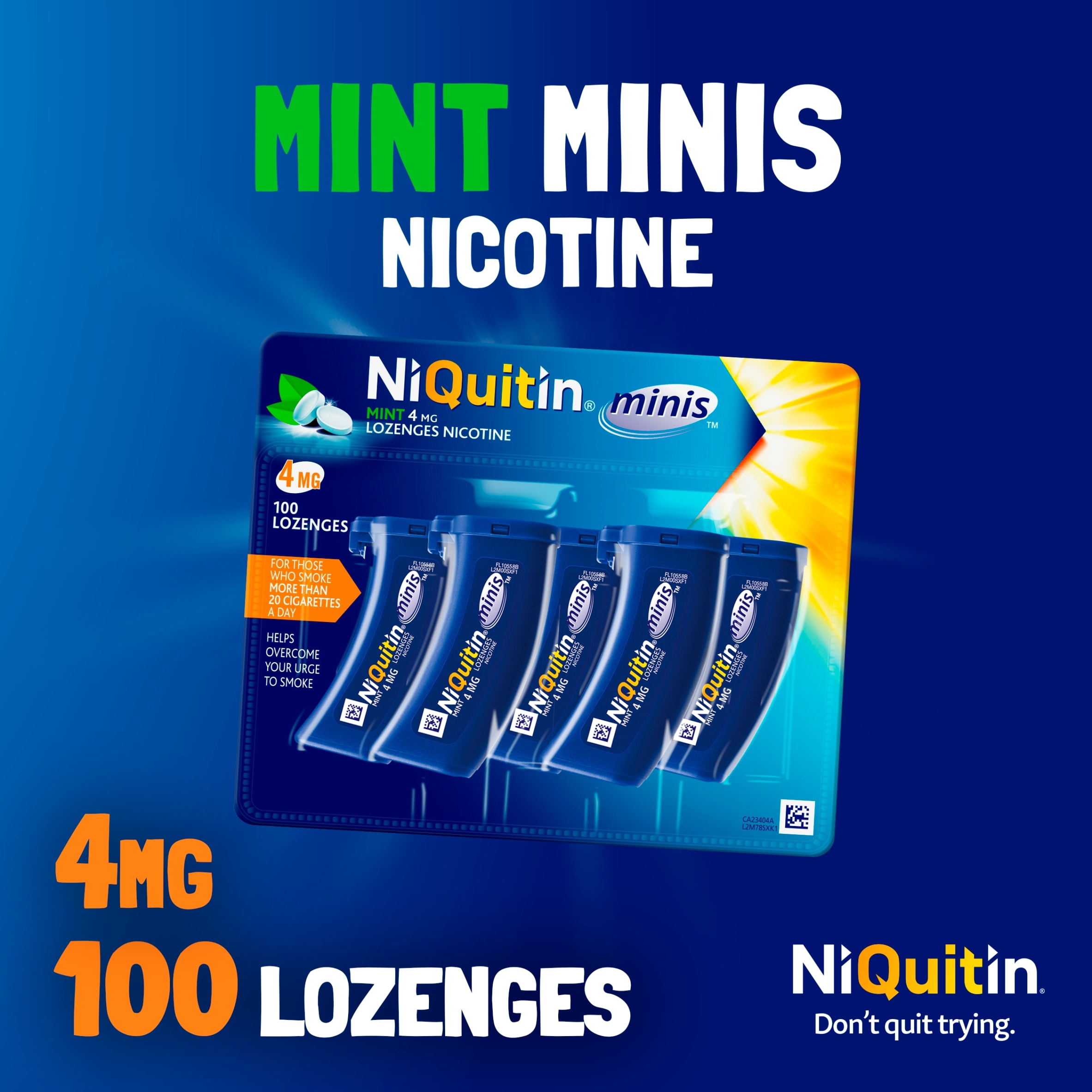 NiQuitin Minis 4mg Nicotine Lozenges - Mint 100s thumbnail 3