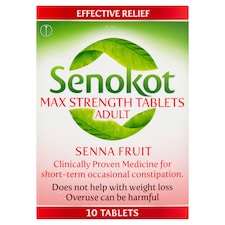 Senokot Max Strength Adult Senna Fruit Laxative Tablets 10s