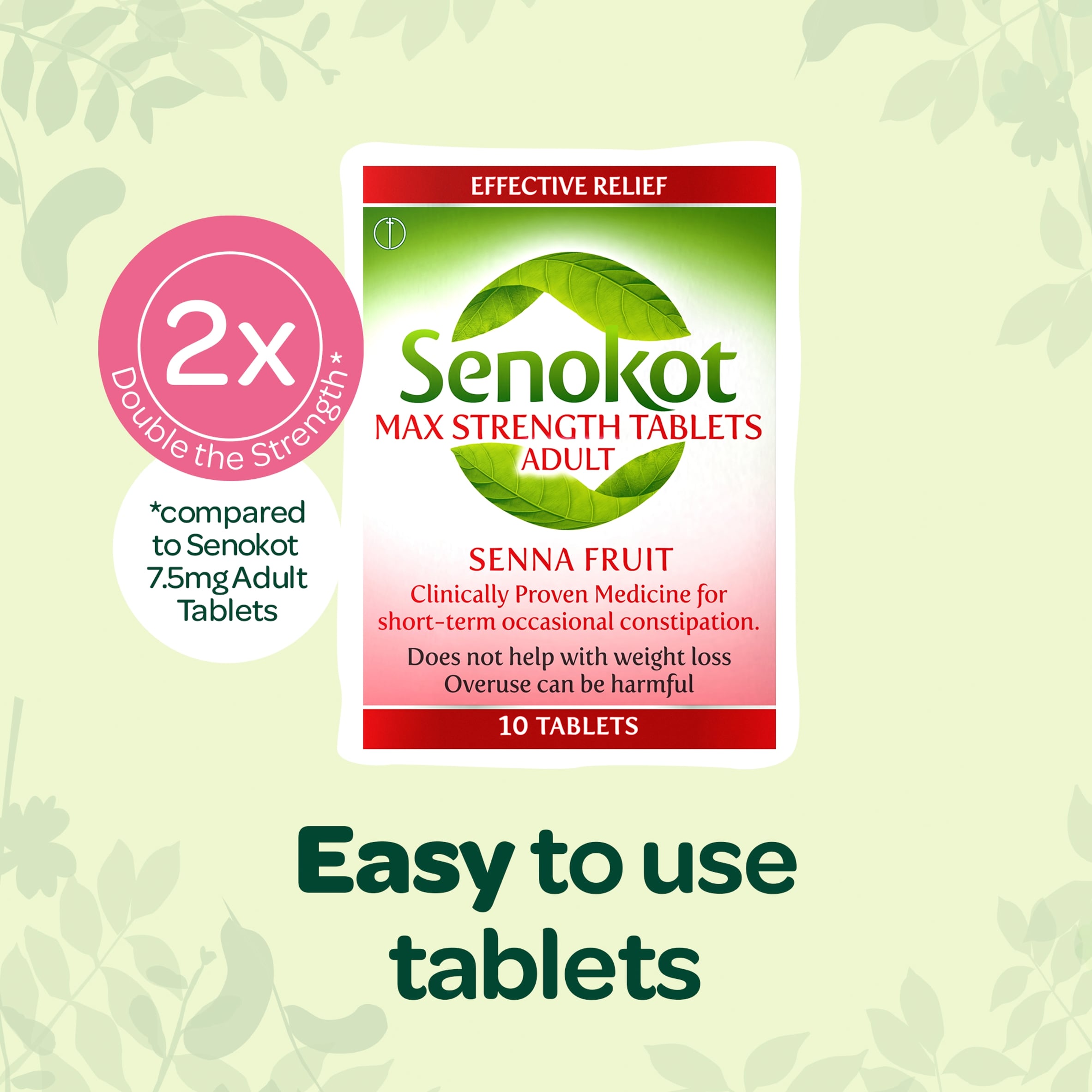 Senokot Max Strength Adult Senna Fruit Laxative Tablets 10s thumbnail 4