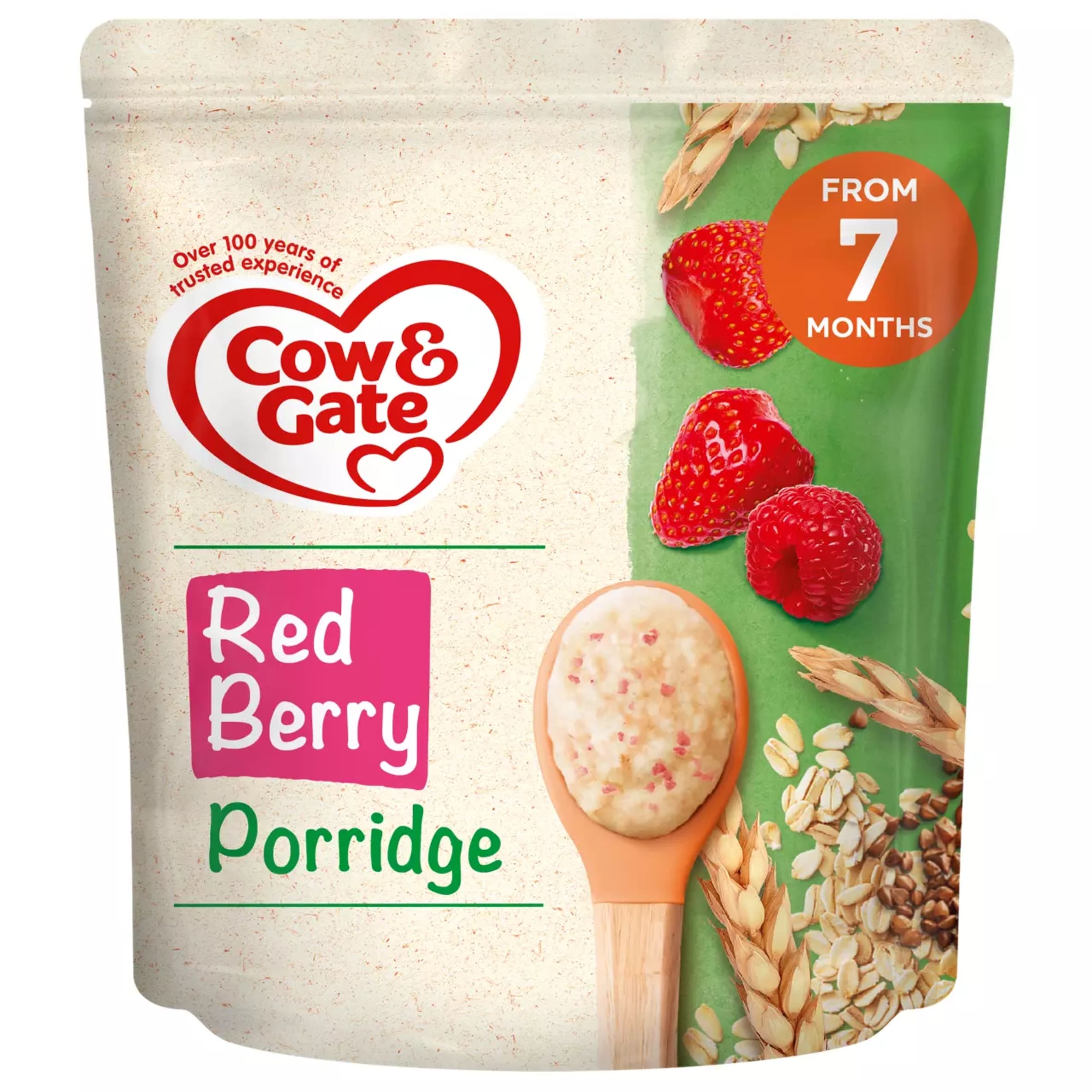 Cow & Gate Red Berry Wholegrain Porridge Baby Cereal 200g
