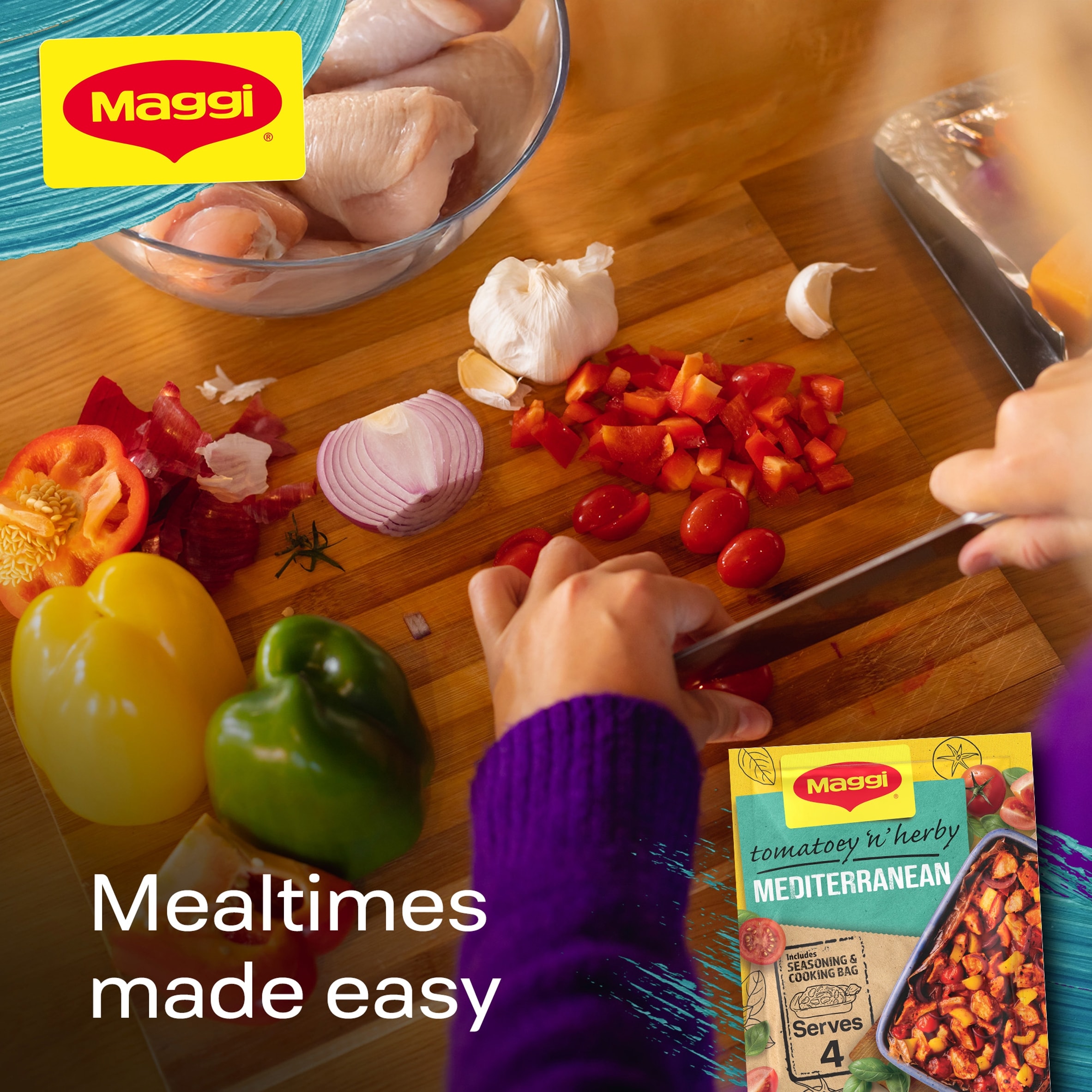 Maggi Mediterranean Chicken Seasoning & Cooking Bag 37g thumbnail 3