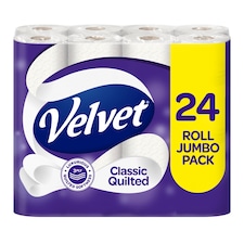 Velvet Classic Quilted Toilet Tissue 24 Rolls
