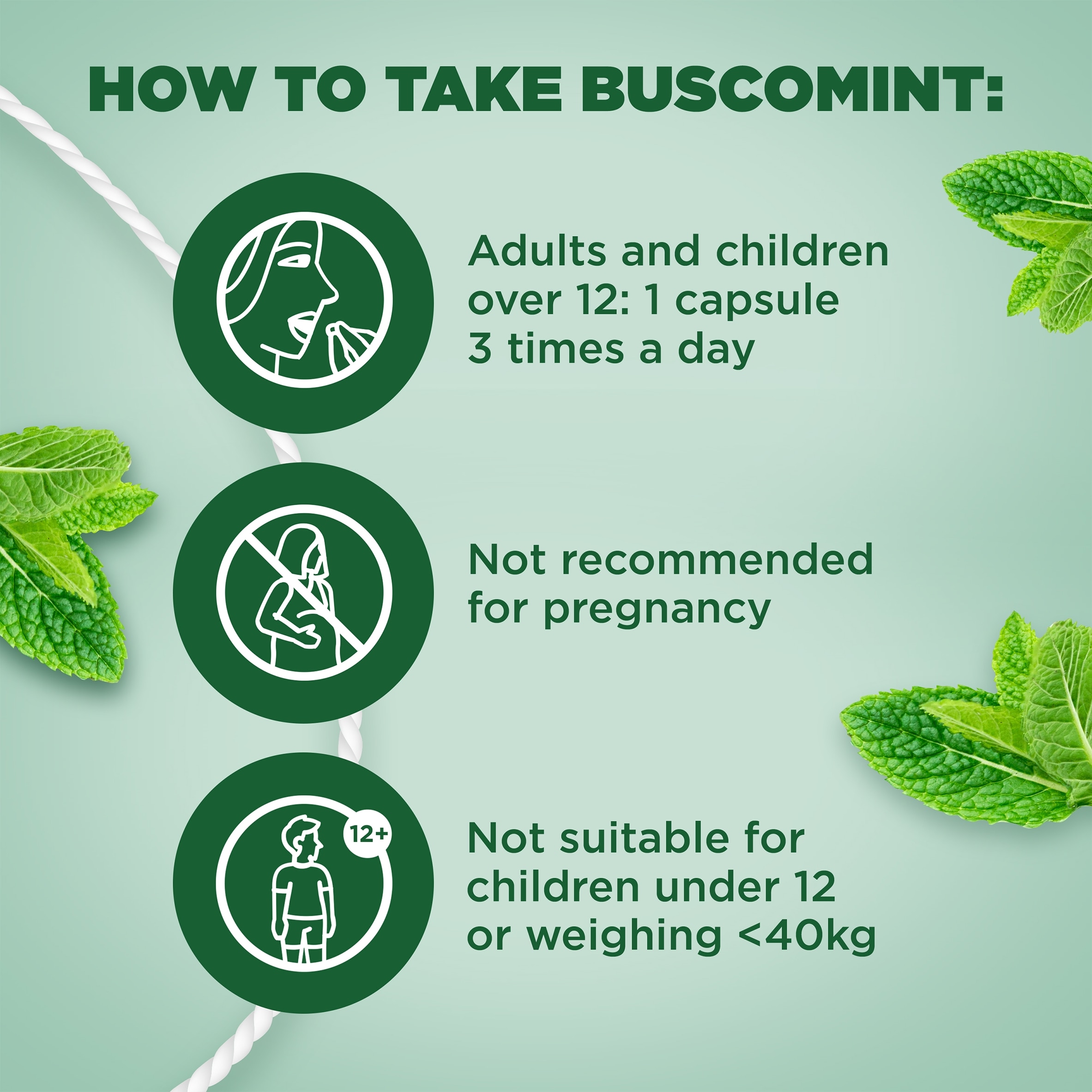 Buscomint Peppermint Oil Gastro-Resistant Soft Capsules 24s thumbnail 5