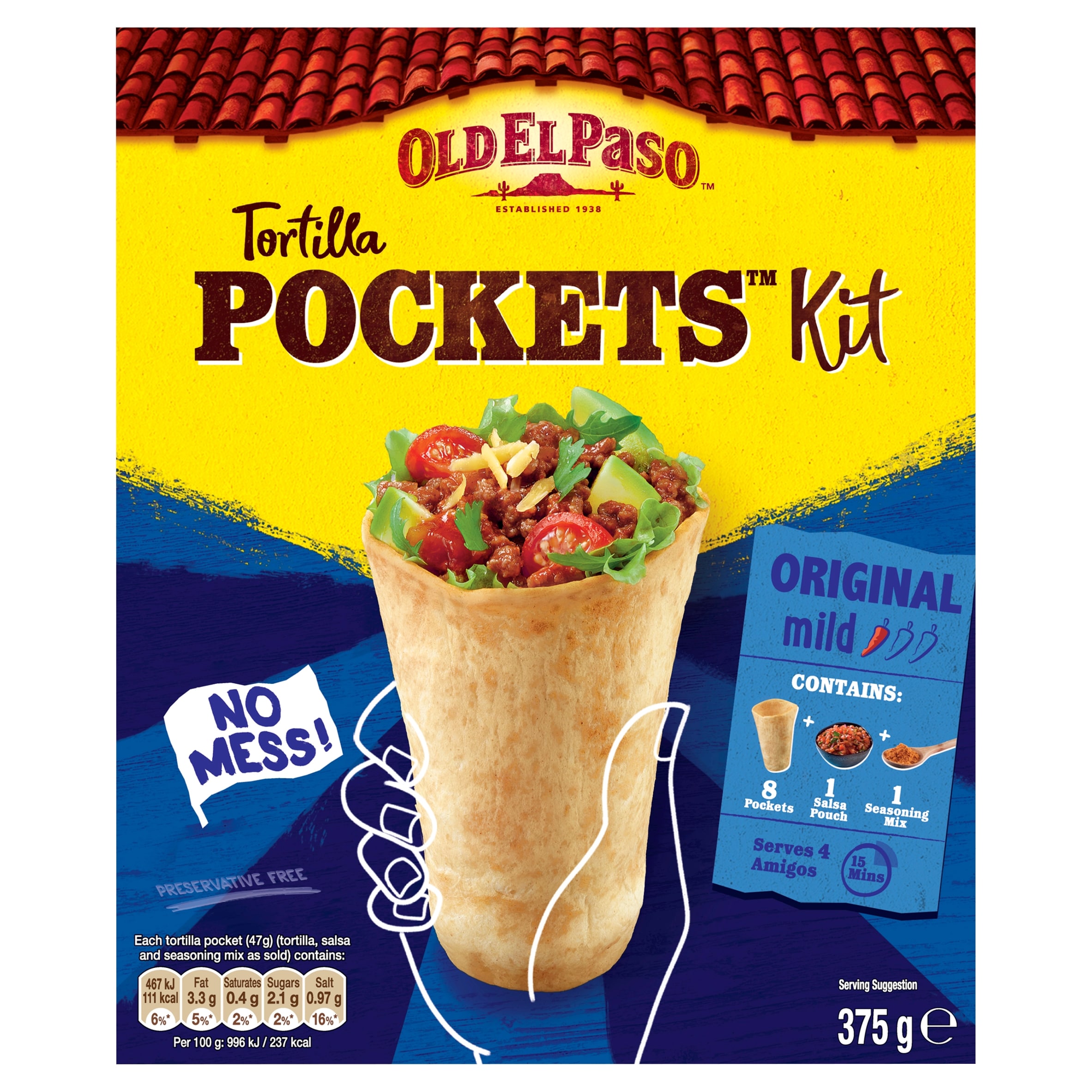 Old El Paso Mexican Mild Tortilla Pockets Kit