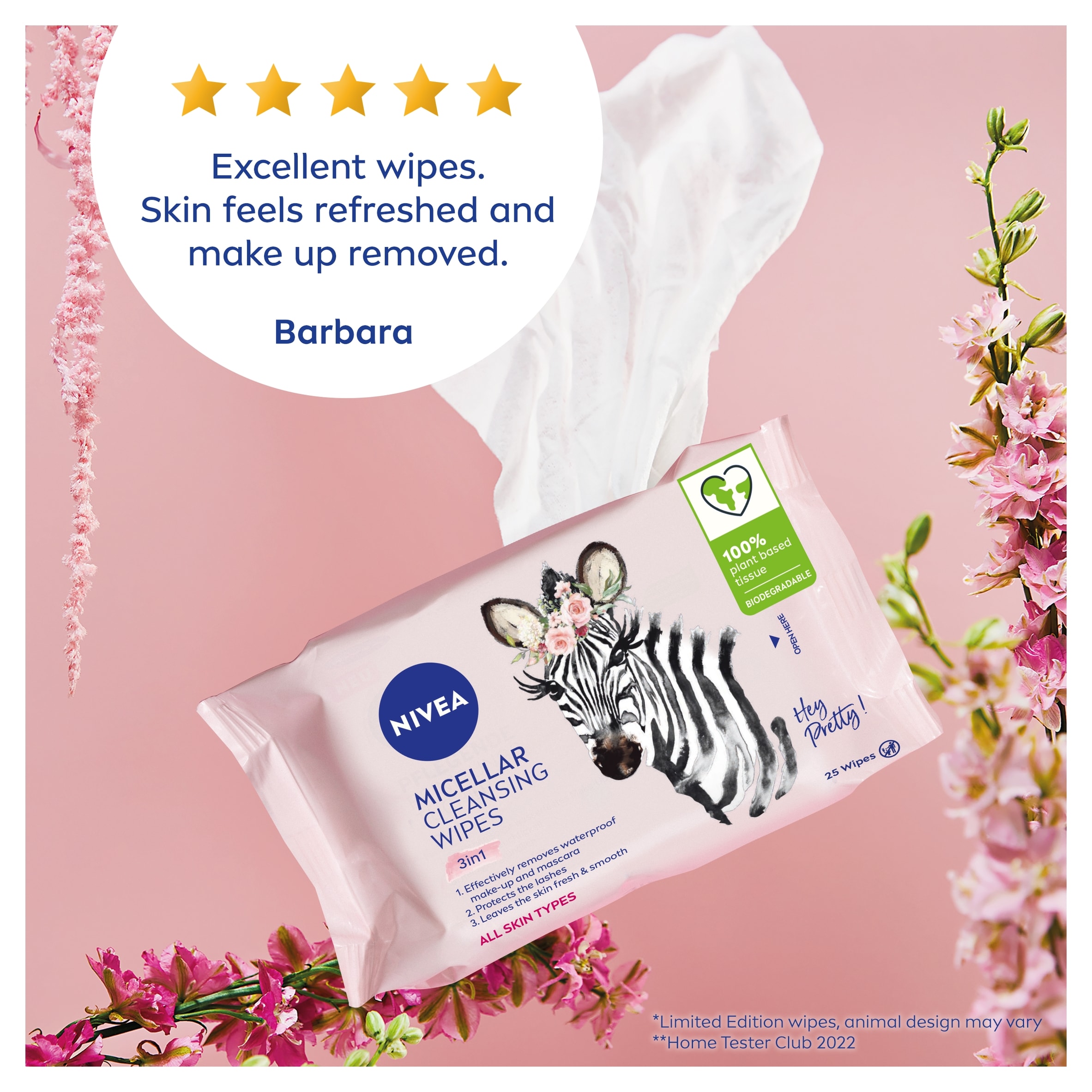 NIVEA MicellAir Cleansing Face Wipes 25 Pack thumbnail 5