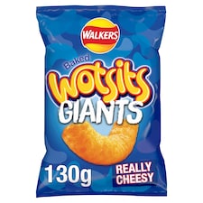 Walkers Wotsits Giants Cheese Sharing Bag Crisps 130g