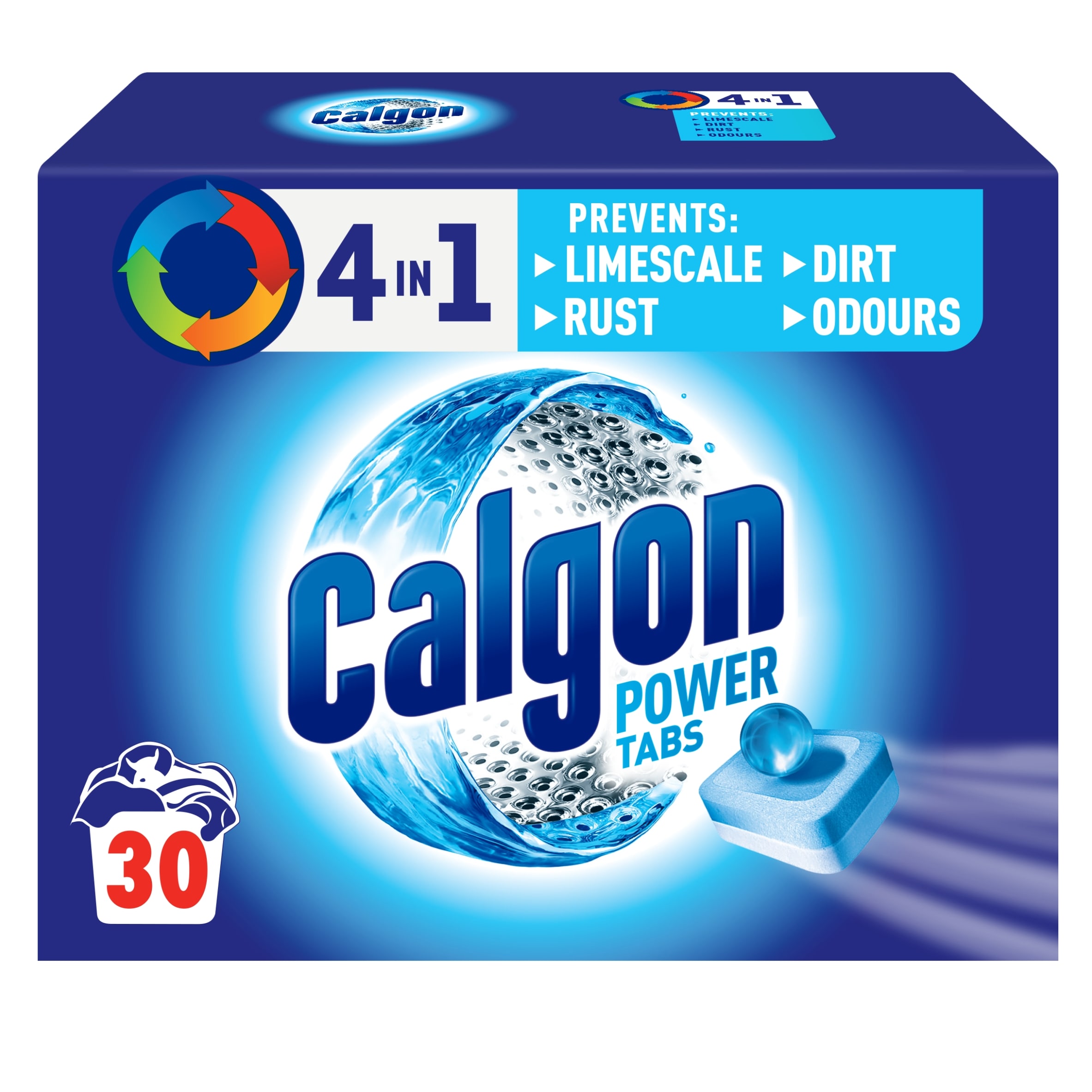 Calgon washing machine cleaner tablets limescale protection 30 tablets