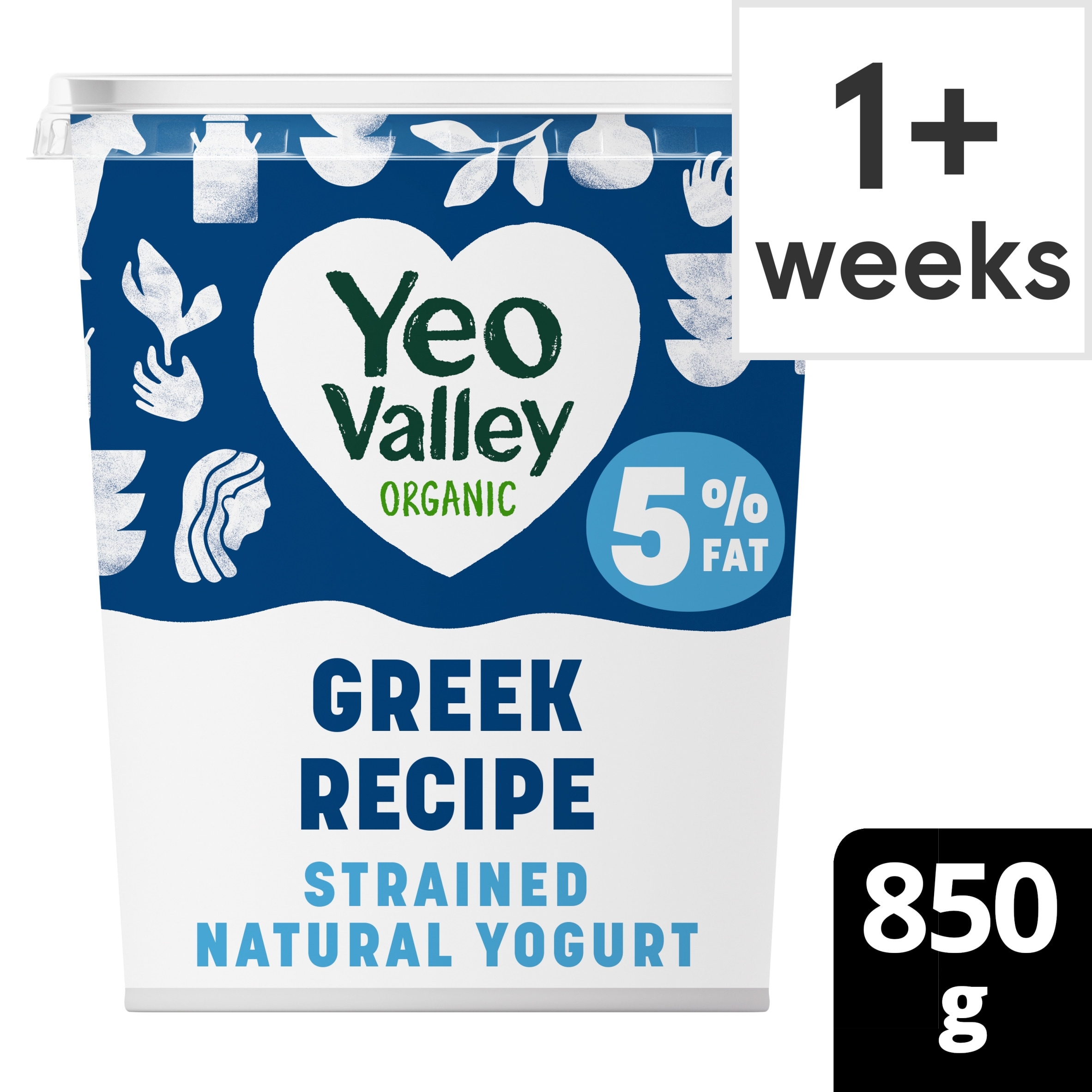 Yeo Valley Organic Greek Recipe 5% Strained Natural Yogurt