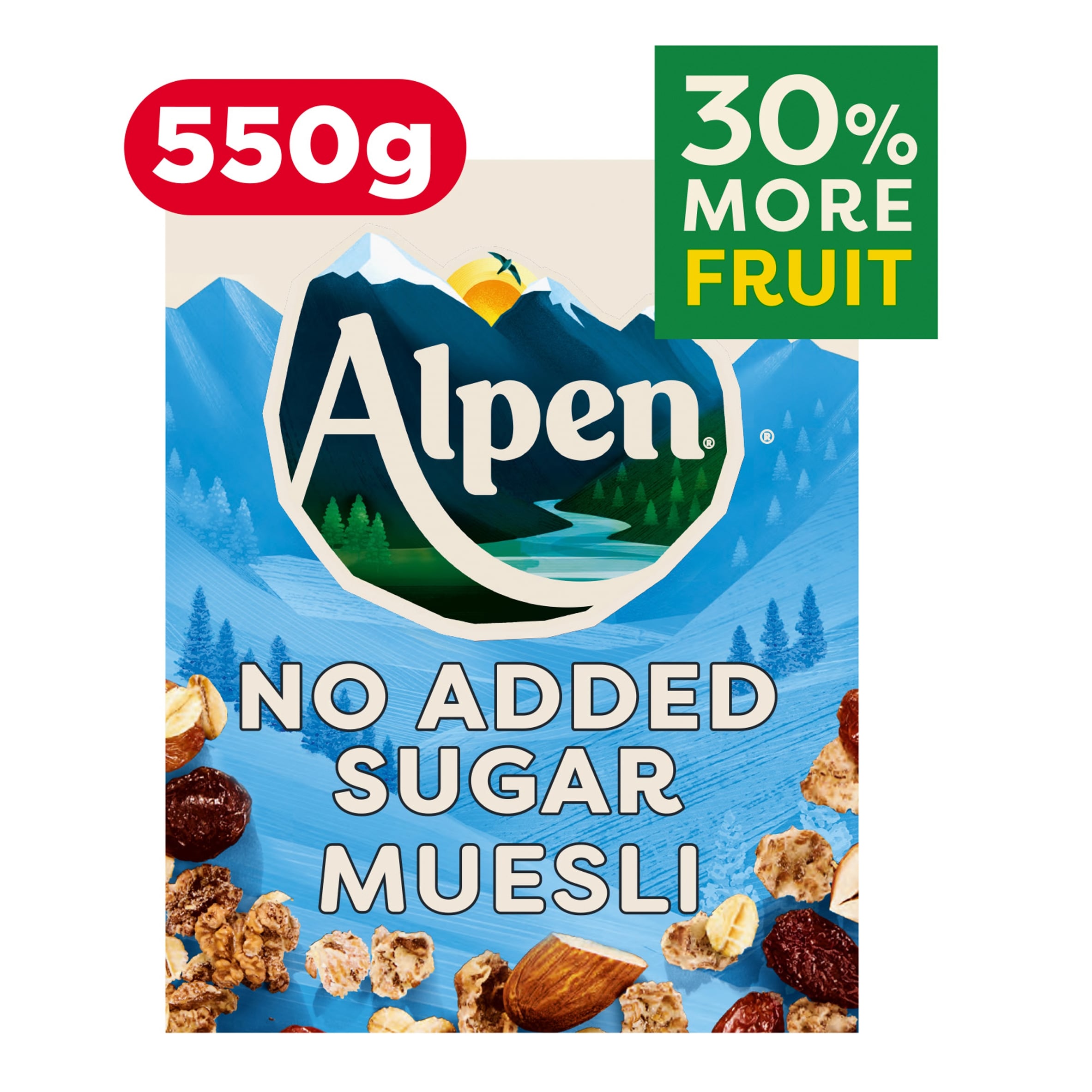 Alpen Muesli No Added Sugar 550g 