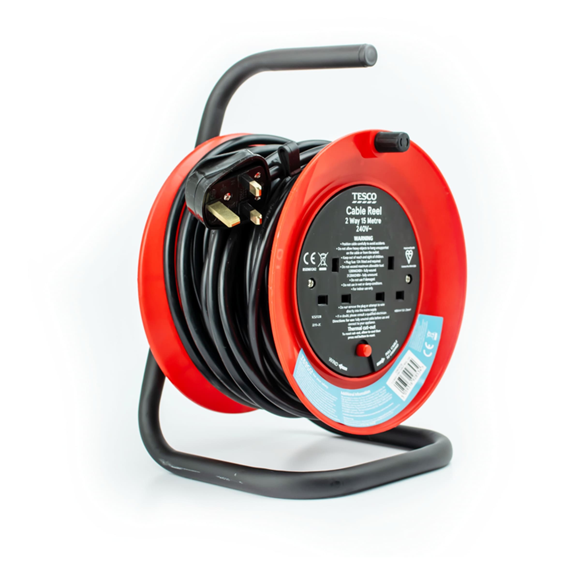 Tesco 15 Metre 2 Way Cable Reel 13A