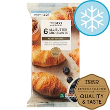 Tesco 6 All Butter Croissants 255G