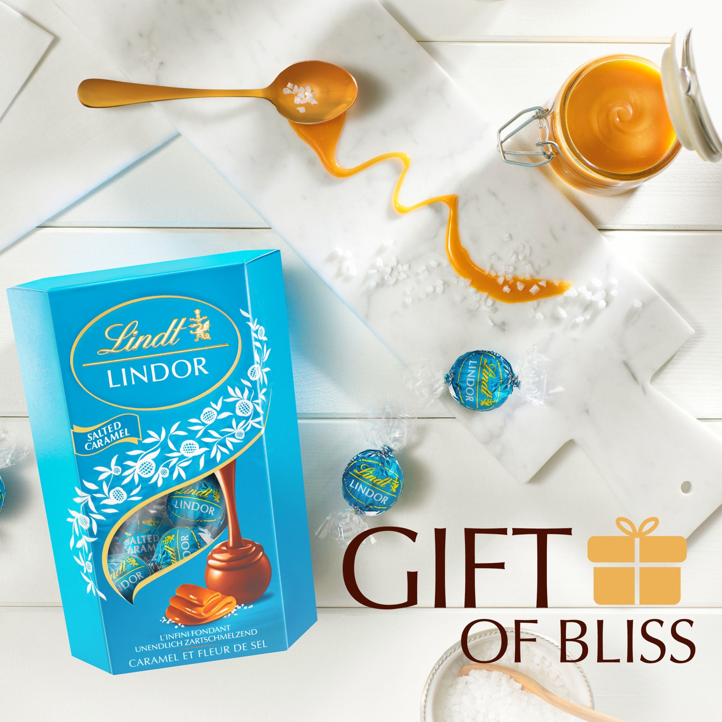 Lindt Lindor Salted Caramel Chocolate Truffles Box 200g thumbnail 4