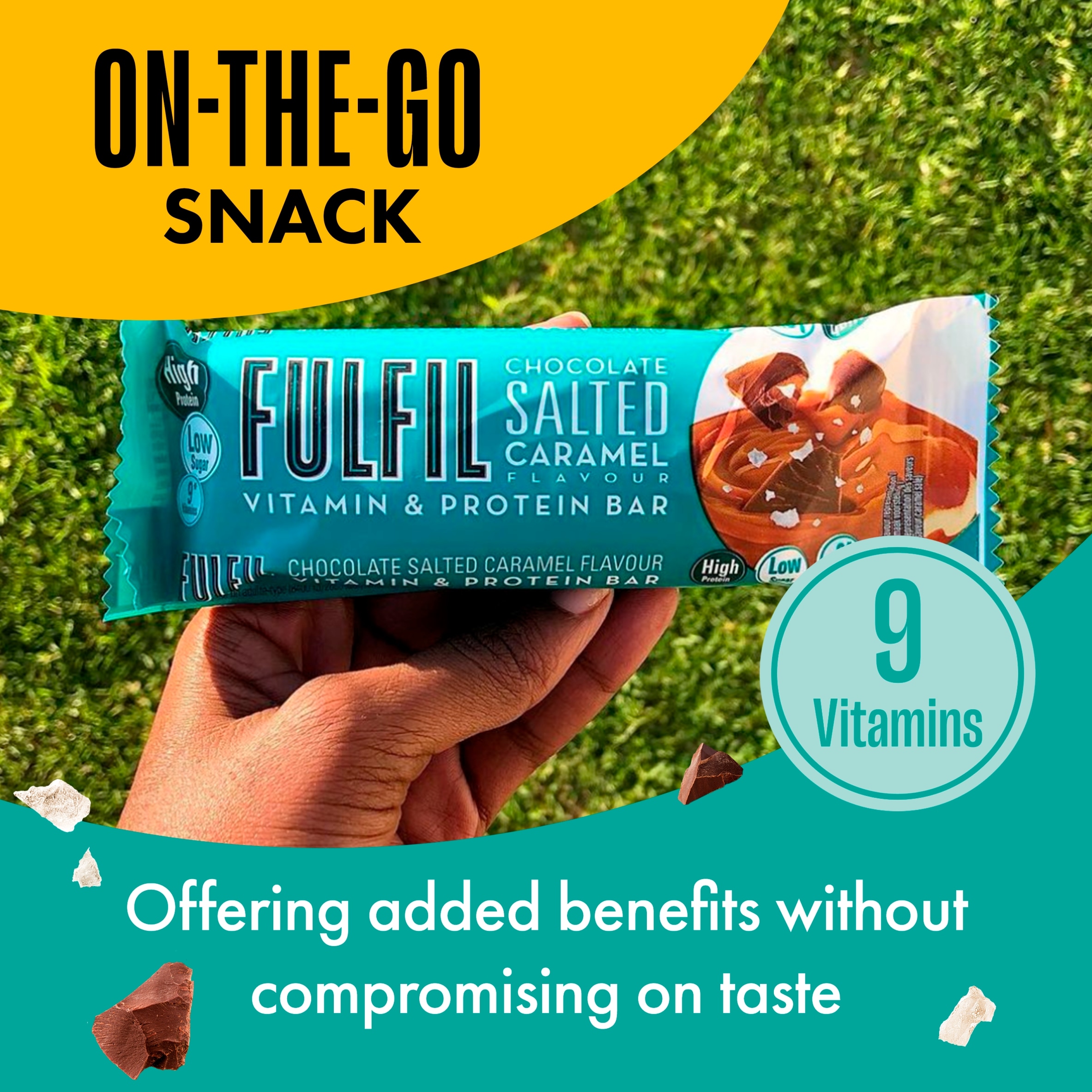 Fulfil Chocolate Salted Caramel Vitamin & Protein Bar 40G thumbnail 4