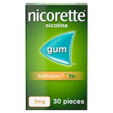 Nicorette Stop Smoking Aid 2mg Nicotine Gum - Fruitfusion 30s